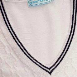 Green Lamb Ladies Kayley Ripple V-Neck Sweater White -Cheap Footwear Store P SG22928GREENLAMBSWEATERWHITELADIES 5 L