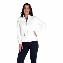Green Lamb Ladies Kaydra Quilted Full Zip Jacket White -Cheap Footwear Store P SG22929GREENLAMBJACKETWHITELADIES 2 L