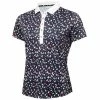 Green Lamb Ladies Melanie Printed Polo Shirt Leaf Print -Cheap Footwear Store P SG23960GREENLAMBSHIRTLEAFPRINTLADIES L