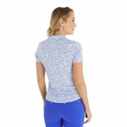 Green Lamb Ladies Melanie Printed Polo Shirt Terrazo Print -Cheap Footwear Store P SG23960GREENLAMBSHIRTTERRAZOPRINTLADIES 3 L