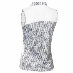 Green Lamb Ladies Mary Printed Sleeveless Polo Shirt White Waterfall -Cheap Footwear Store P SG23964GREENLAMBSHIRTWHITEWATERFALLLADIES 1 L