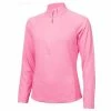 Green Lamb Ladies Molly Textured Zip Neck Top Candy