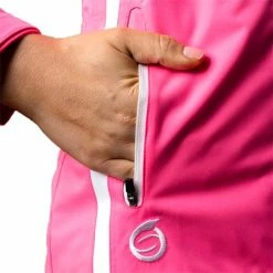 Sunderland Killy Ladies Zip Front Lightweight Panelled Waterproof Jacket Solar Pink - White -Cheap Footwear Store P SUNLR49SUNDERLANDJACKETSOLARPINKWHITELADIES 5 L