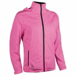 Sunderland Ladies Whisperdry Contour Waterproof Jacket Pink - White