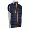 Sunderland Gents Anton Zip Front Padded Stretch Panel Performance Gilet Navy - Silver - Lava