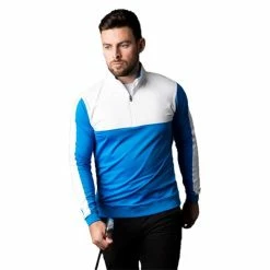 Sunderland Gents Arizona Zip Neck Thermal Panelled Fleece Showerproof Midlay Lightning Blue - White -Cheap Footwear Store P SUNMC87SUNGENTSARIZONATHERMFLEECEMIDBLUEWHITE 2 L