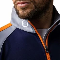 Sunderland Gents Aspen Zip Neck Raglan Panelled Showerproof Midlayer Navy - Silver - Lava -Cheap Footwear Store P SUNMM39SUNDERLANDMIDLAYERNAVYSILVERLAVAGENTS 3 L