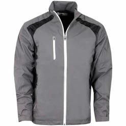Sunderland Gents Valberg Waterproof Stretch Mesh Golf Jacket Gunmetal - Black Camo - White